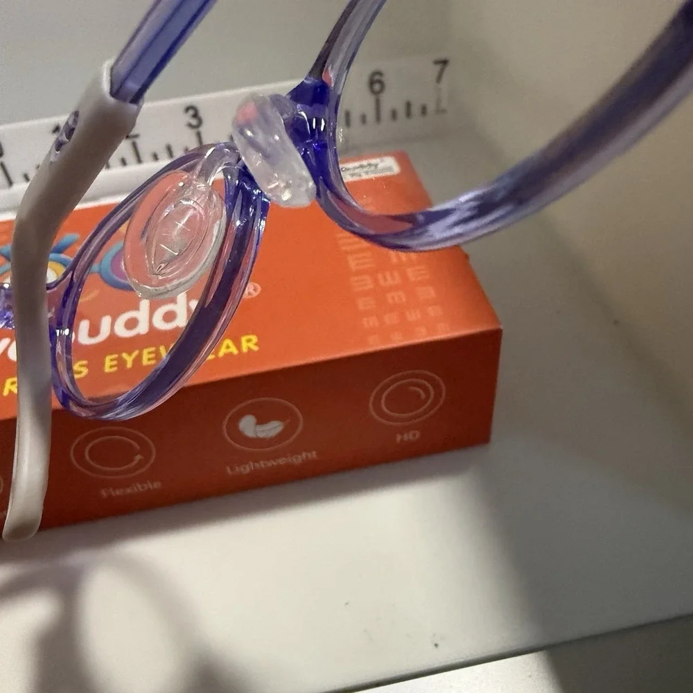 EyeBuddy MM5871 Kids Round Eyeglass Frames Purple 43-15 135 Flexible